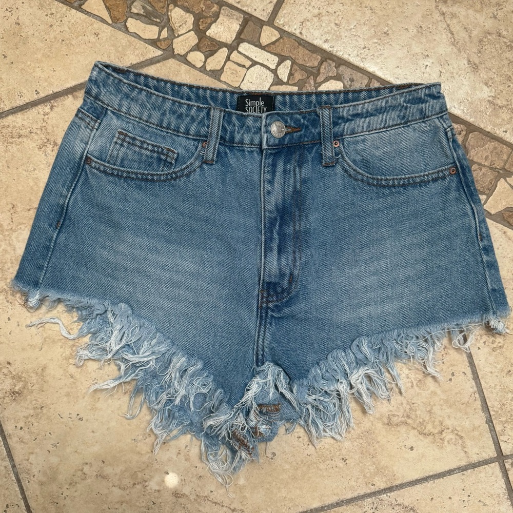 Simple Society Blue Jean Shorts